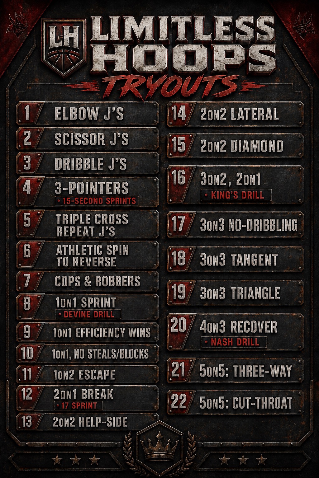 Elite team tryouts